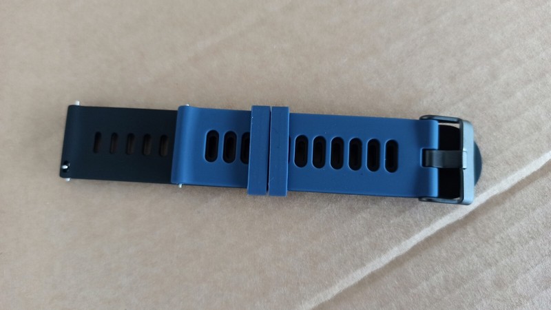 22mm Silicone watch strap For Suunto Vertical Titanium, dark blue / black strap