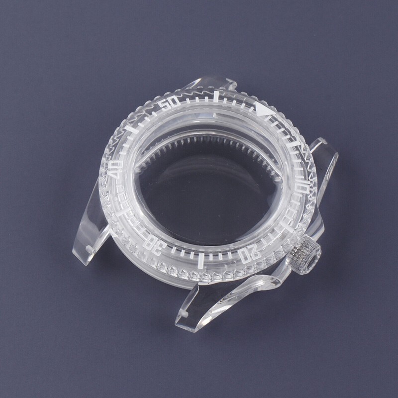 40mm SUB Plastic Transparent Case Watch Case for NH35/NH36 Watch Movement Set gallery
