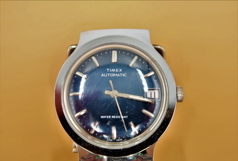 K428 Stunning Navajo Sterling Turquoise Watch Band with Automatic Timex Watch gallery