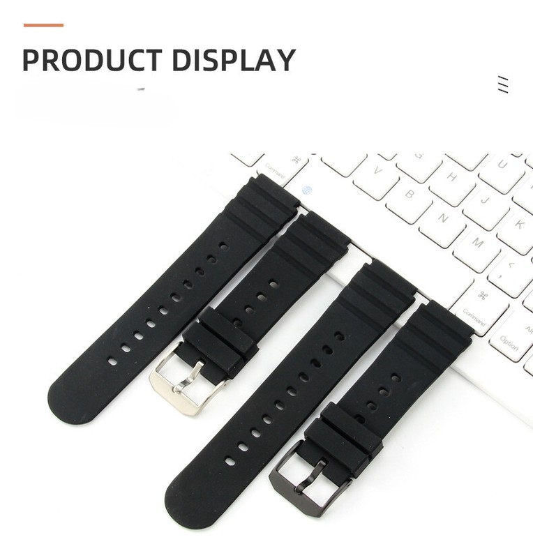 For Luminox High Quality Convex Silicone Rubber Watch Band Strap 21mm with Tools gallery
