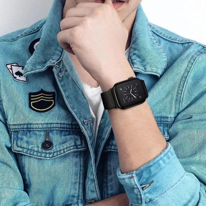 Apple Watch Nylon Strap 38-49mm Adjustable Elastic iWatch Band Series 9 Ultra gallery