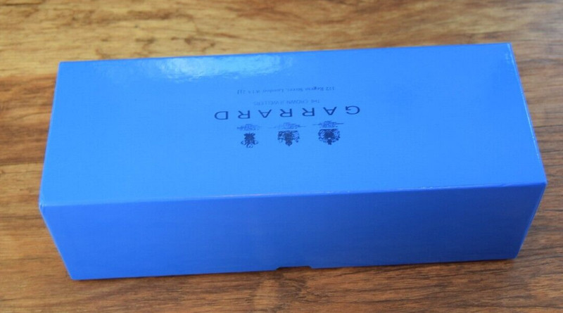 Garrard Blue Gift Box Empty Presentation Box Vintage 90's 28.5cm x 10.5 x 9cm gallery