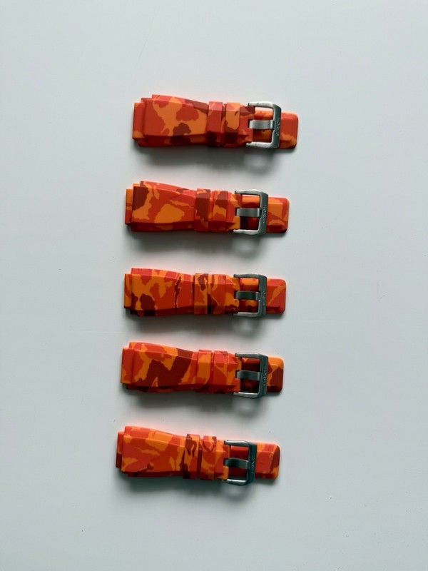 Horus Strap Orange Camo for Bell & Ross Watch 24mm Steel Buckle