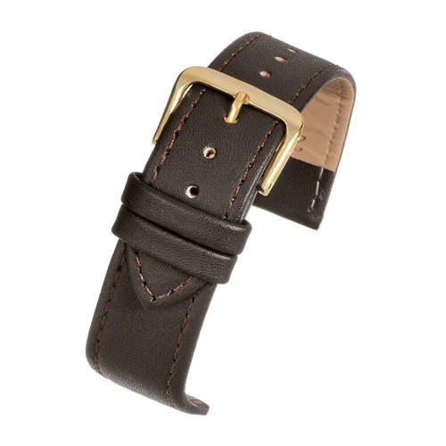 10mm Brown Plain Leather Watch Strap Fits Most Watches
