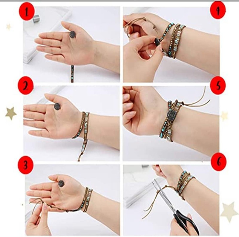Handmade Natural Stone Bead Bracelet for iWatch Band - Adjustable Bohemian Charm gallery
