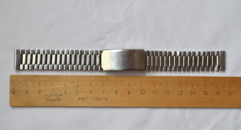 Soviet watch Bracelet vintage 165mm 16mm Wristwatch band Raketa Slava Poljot ZIM gallery