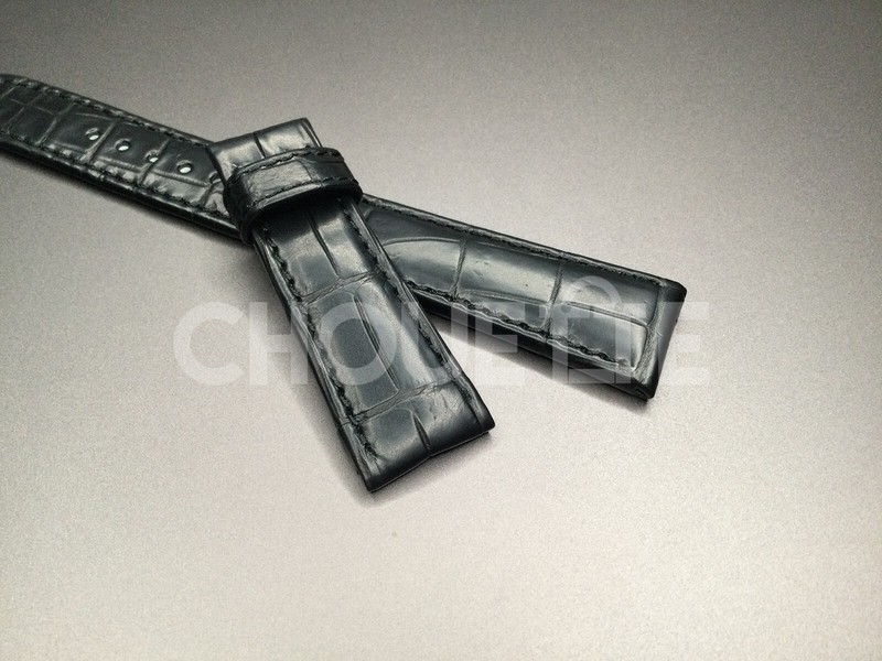 OEM Grand Seiko 19mm Black Crocodile Leather Strap Band for GS SBGX095 Quartz gallery