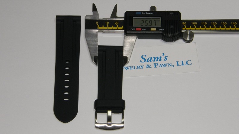Heavy Duty 26mm BlackRubber PU Diver Watch Band: fit Luminox & Nixon #STAR-Pan26 gallery