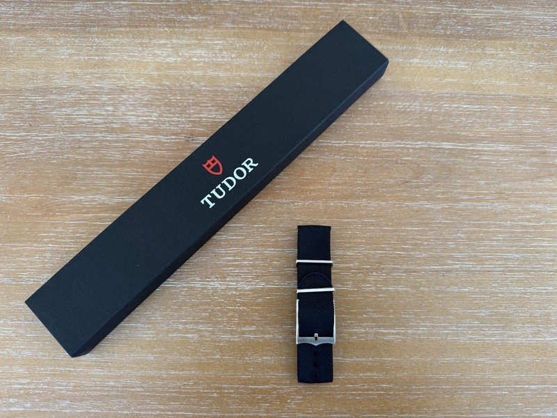 Tudor Black Bay 22mm Navy Blue Fabric strap with Stainless steel Buckle M79230B