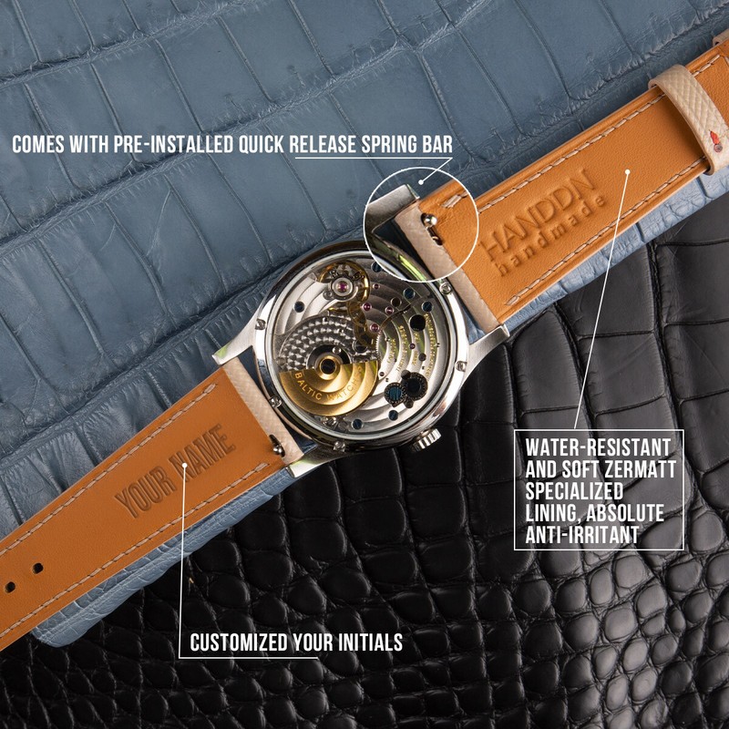 Calfskin Dark Brown Barenia Leather Watch Strap Band 18mm 20mm 22mm gallery