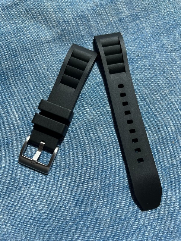 Wiscasset Watch – Premium FKM Vented / Fin Style Diver Strap (FREE SHIPPING)