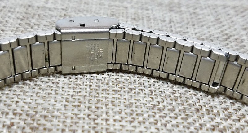 11 12 13 14mm VINTAGE KREISLER LADY STAINLES STEEL SLIDING HOOK CLASP WATCH BAND gallery