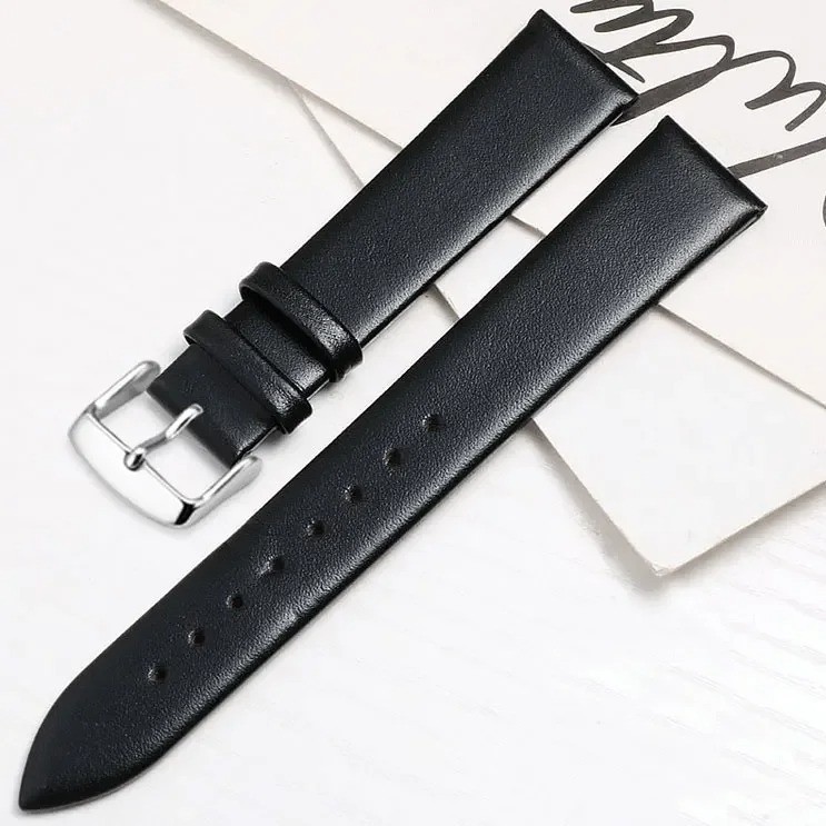 Leather Watch Strap for Skagen 18mm 20mm 22mm Silver Pin Buckle Band