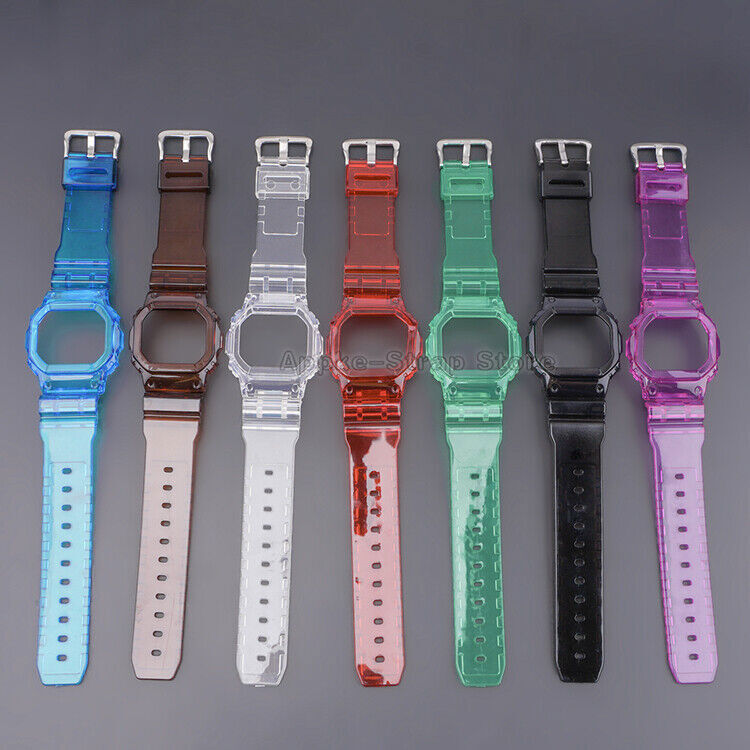 Resin TPU Watch Band Strap For Gasio G-Shock DW5600 GW-M5610 DW5000 +Case Bezel
