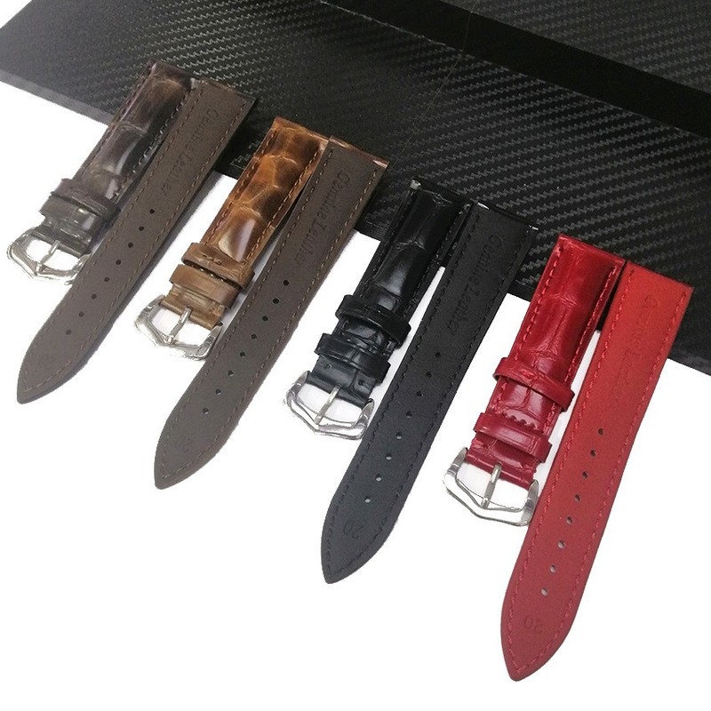 Double-sided Genuine Leather Watch Band Soft Comfortable Waterproof Strap12-24mm gallery