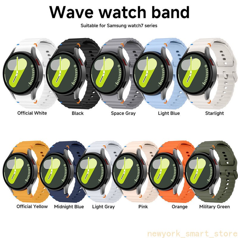 Fr Samsung Galaxy Watch 4/5/6/7 40 44 Classic 42 46 47 Silicone Sport Band Strap gallery