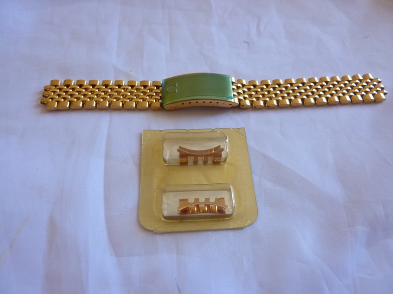 OMEGA BEADS OF RICE YELLOW GOLD FILLED BRACELET FACTORY PACKAGED MINT NOS VTGE