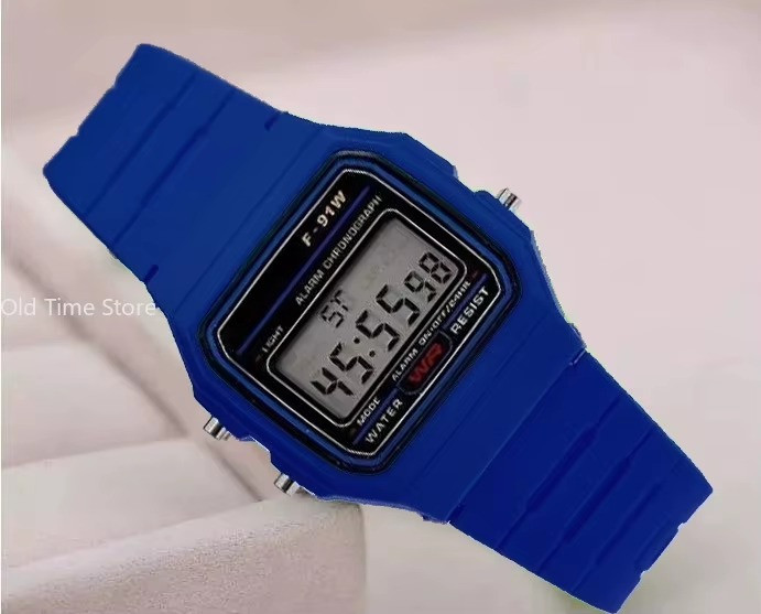 Men LED Digital Watch – Sports Silicone Wristband Vintage Electronic