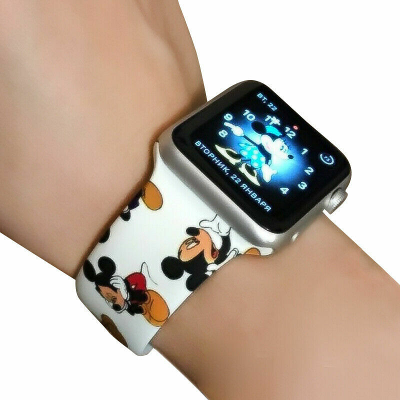 Cartoon Strap Disney Mickey Silicone Watch Band For iWatch Apple SE 2 9 8 7 6 54 gallery