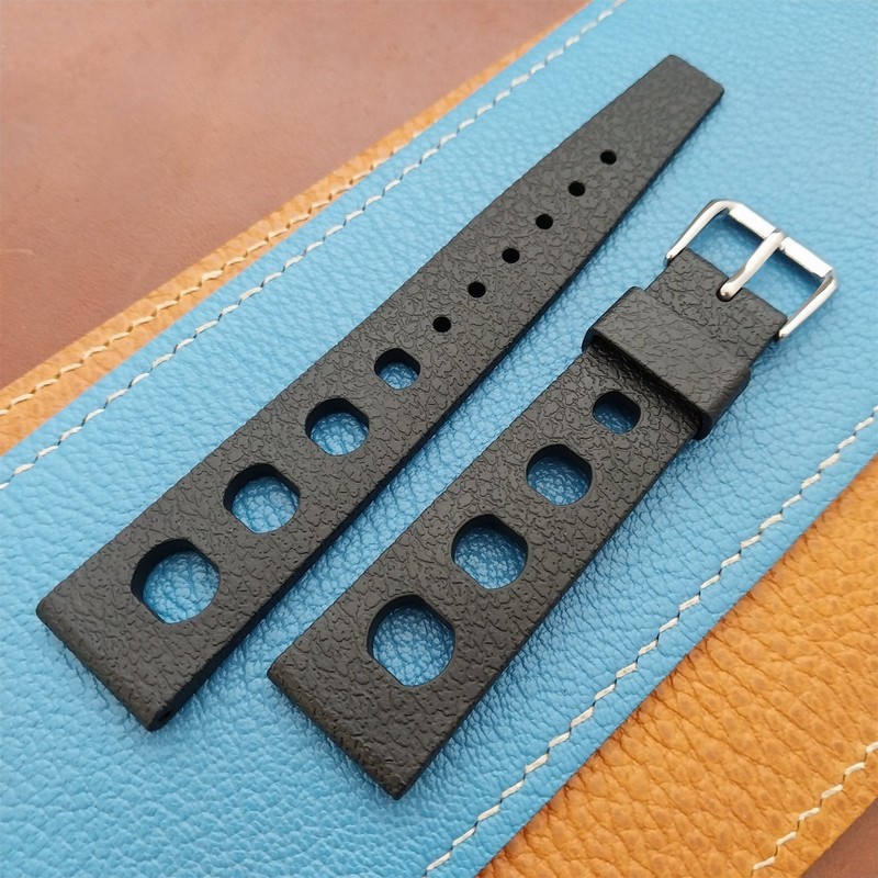 20mm TPU Rubber Black Tropical Sport Diver Rally Watch Strap gallery