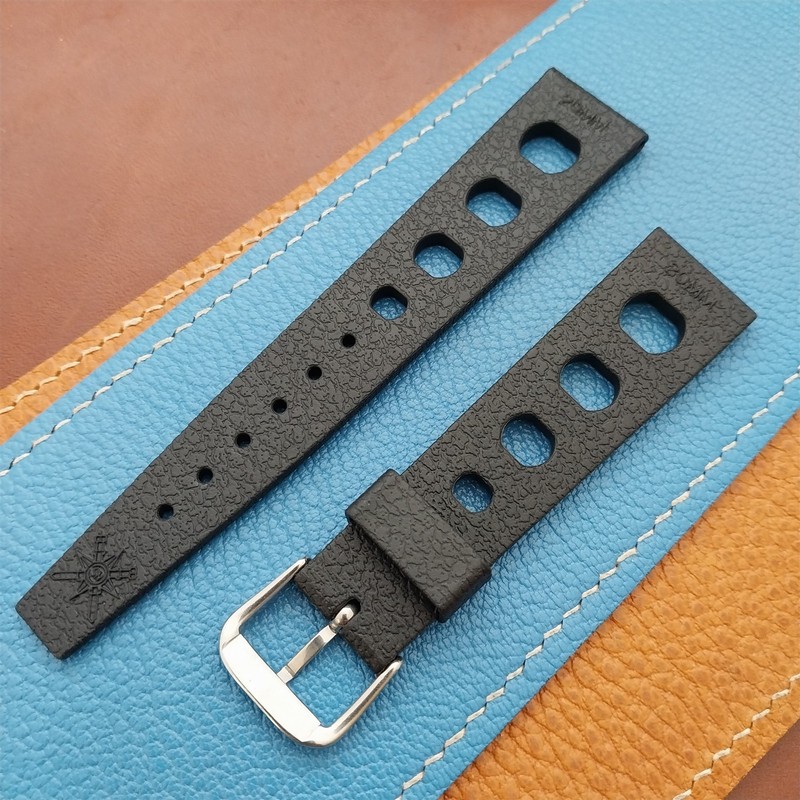 20mm TPU Rubber Black Tropical Sport Diver Rally Watch Strap gallery