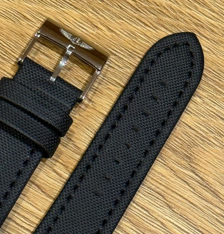 Genuine Breitling Anthracite Black Nylon & Rubber Strap 22mm 20mm 22/20 + Buckle gallery