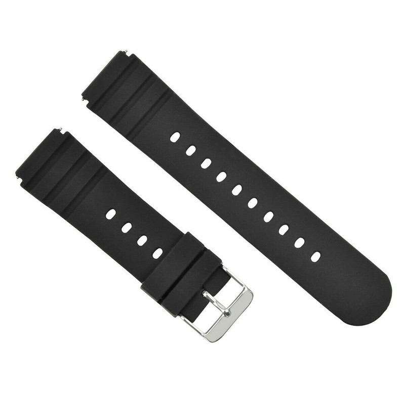 RUBBER WATCH BAND STRAP FOR LUMINOX DPB NAVY SEAL SERIES 3000 3100 3200 3900 BLK