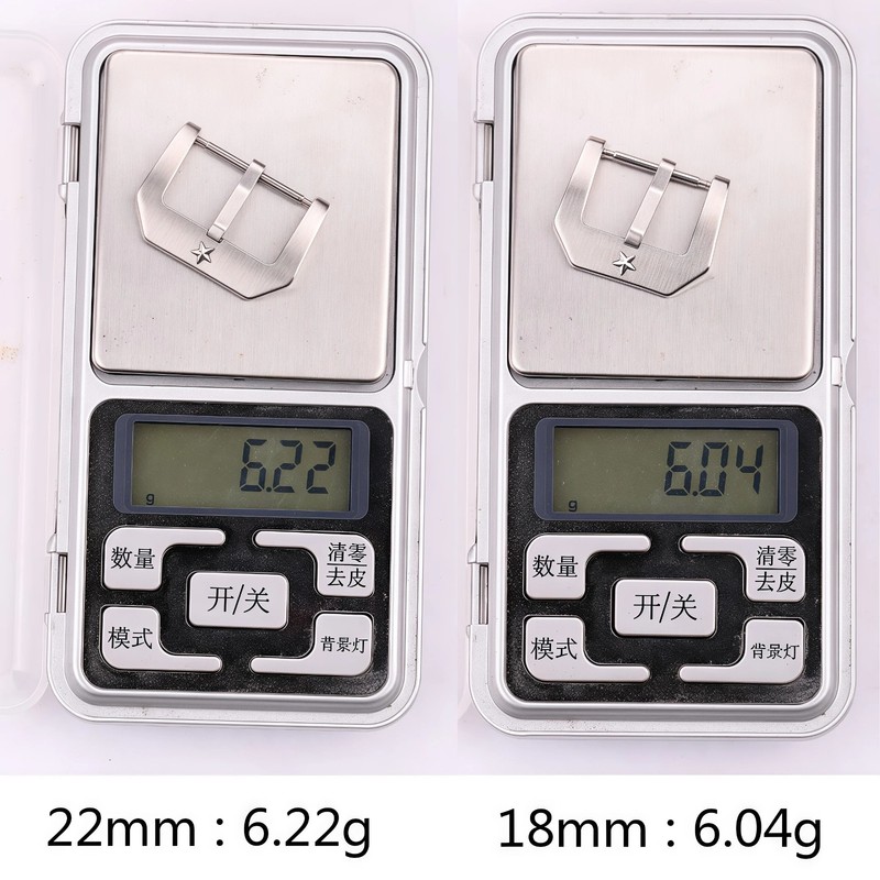 18mm 22mm Stainless Steel Watch Buckle Silver Brushed Metal Clasp Strap gallery