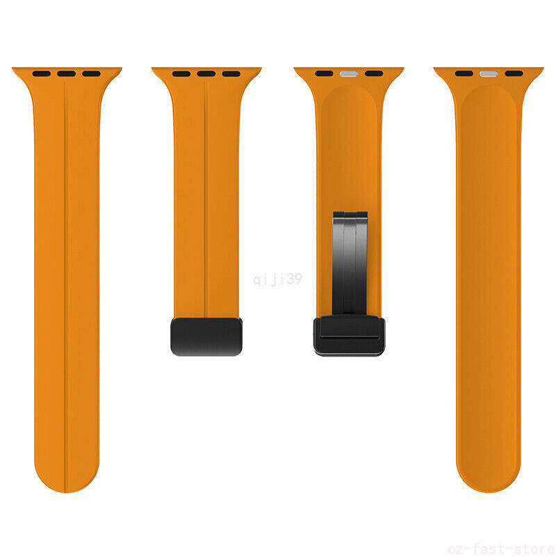 Magnetic Silicone Band iWatch Sports Strap for Apple Watch Ultra 10 9 8 SE 2 7 6 gallery