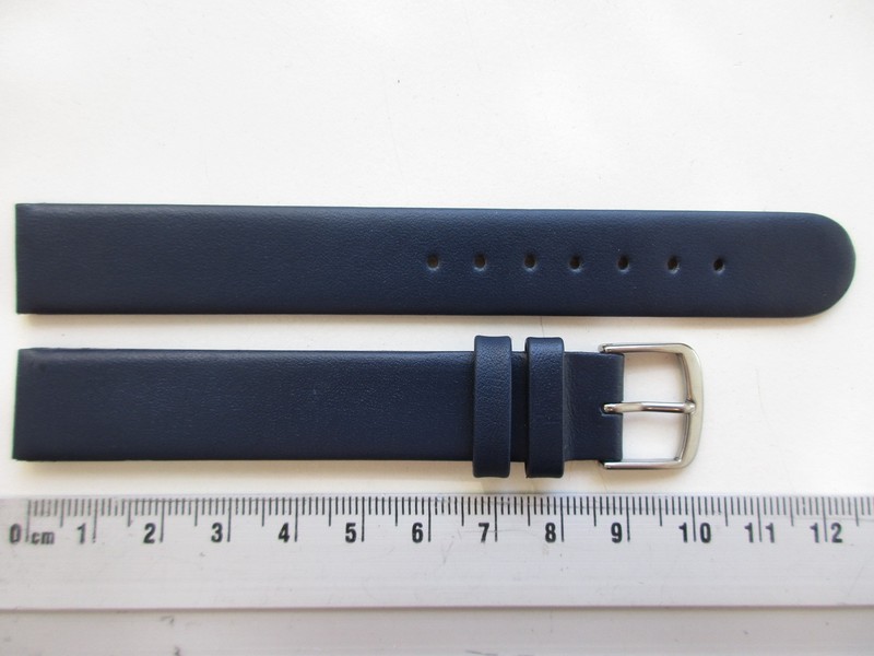 Denim Blue XL Unstitched Untapered 16 MM leather watch band strap