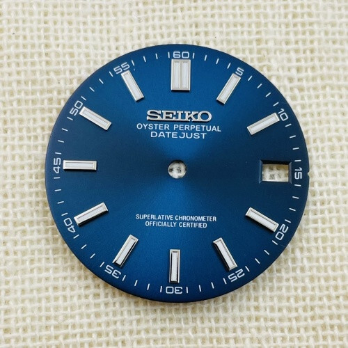 Blue Brand-new w/date Watch Dial for 7S26 NH35 SKX007 Movement 28.5mm
