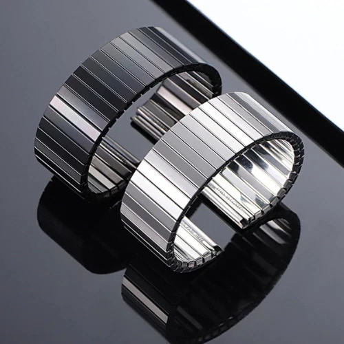 22mm Elastic Stainless Steel Watch Band Metal Stretch Expansion Springs Bracelet gallery