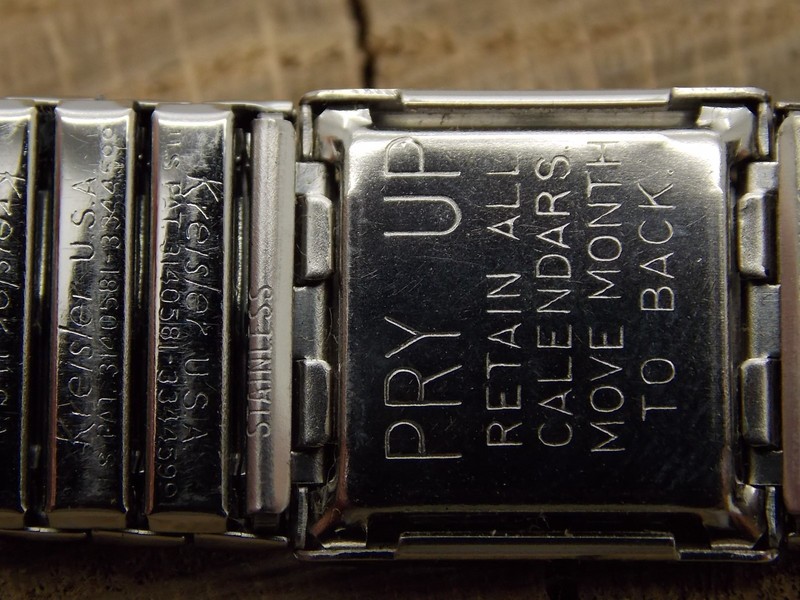 Vintage NOS Unused Kreisler Stainless Watch Band 19mm Calendar Expansion 6" gallery