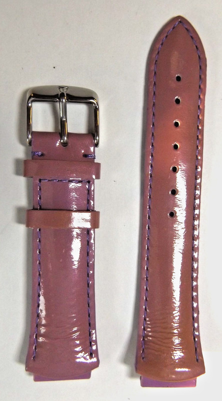 TECHNOMARINE “OriginaL” 17mm Lt Purple Metallic Leather Watch Band-FREE SHIPPING