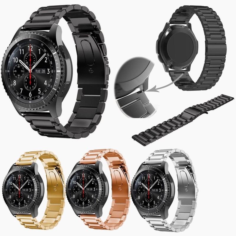22mm Steel Metal Watch Band Strap for Samsung Galaxy 46mm SM-R800 R805U/Gear S3