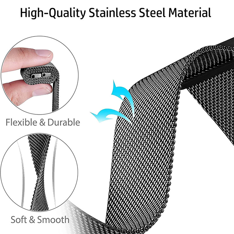 Milanese Loop Band For Apple Watch Ultra 10 9 8 7 6 5 SE iWatch Strap 38mm-49mm gallery