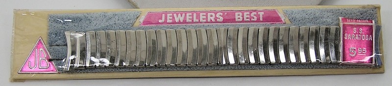 1950/60’s NOS JB Champion Saratoga Expansion Stainless Watch Band 3/4″ Lugs D