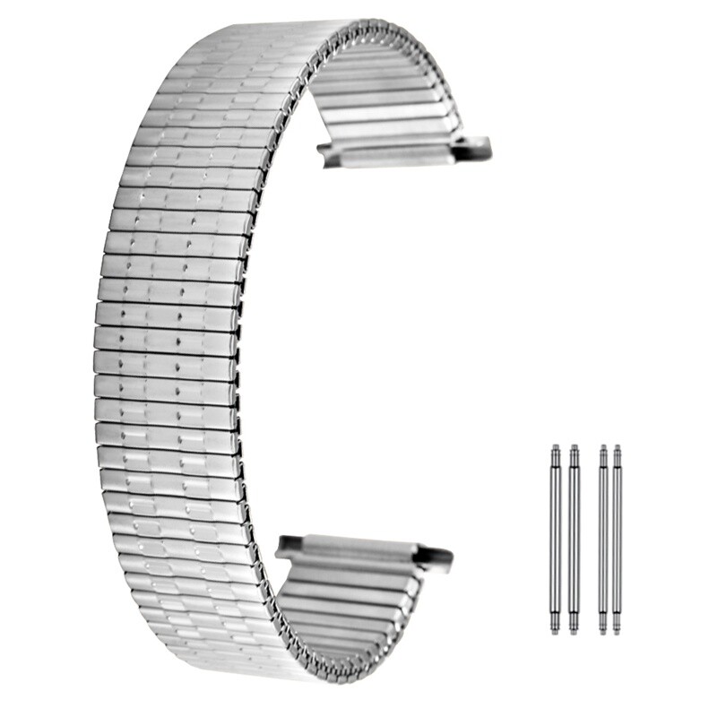 Silver/Black/Gold 16/18/20/22MM Flexible Stainless Steel Wrist Bracelet Strap