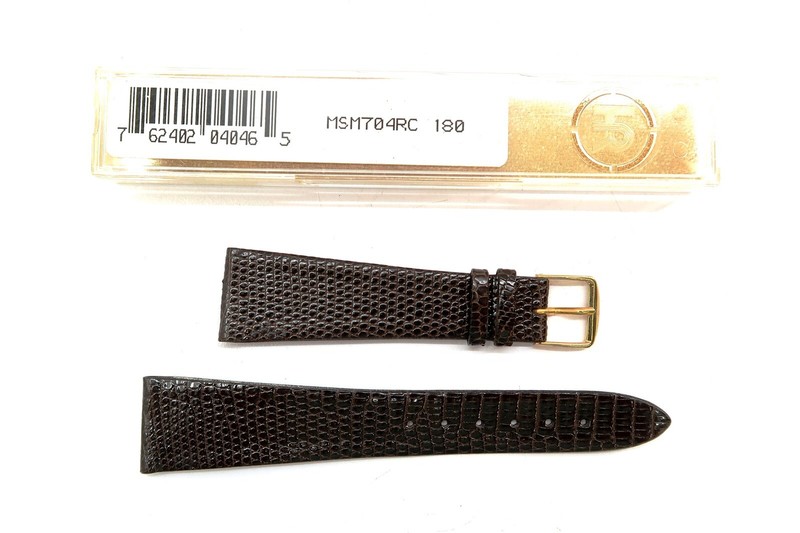NEW Hadley-Roma HR Brown Leather Lizard Watch Strap Band 22mm Made in Italy
