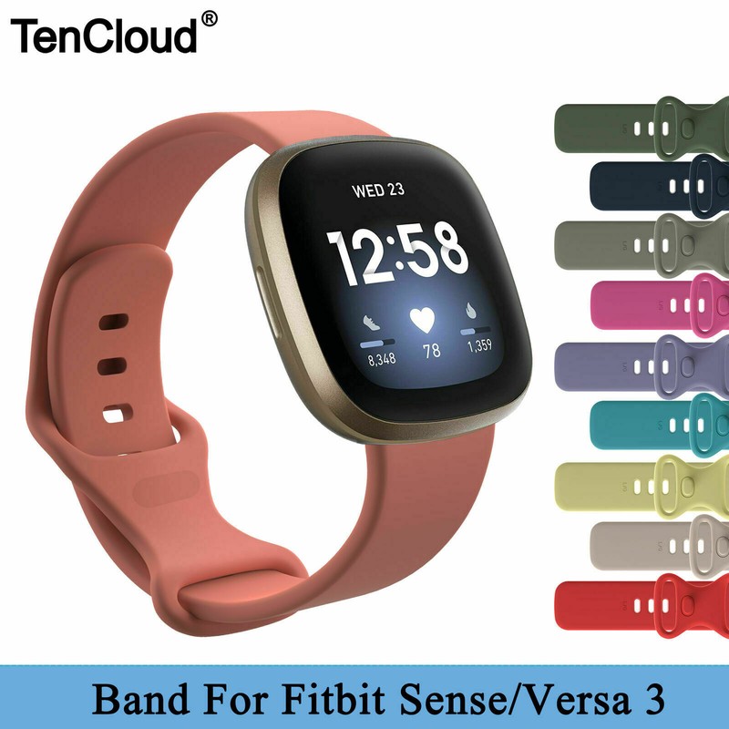 New For Fitbit Versa 3 / Sense Watch Strap Replacement Silicone Sport Wrist band