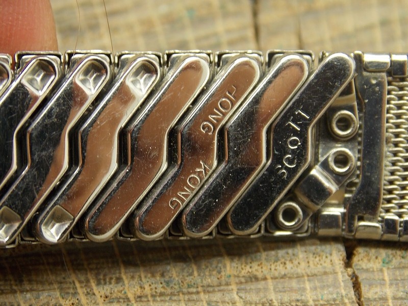 Scott Vintage Watch Band NOS Unused Expansion Stainless Steel 17.5mm Bracelet gallery