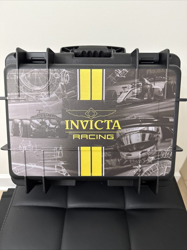 INVICTA RACING 8-Slot HARD SHELL Watch Case Racing Team BLACK