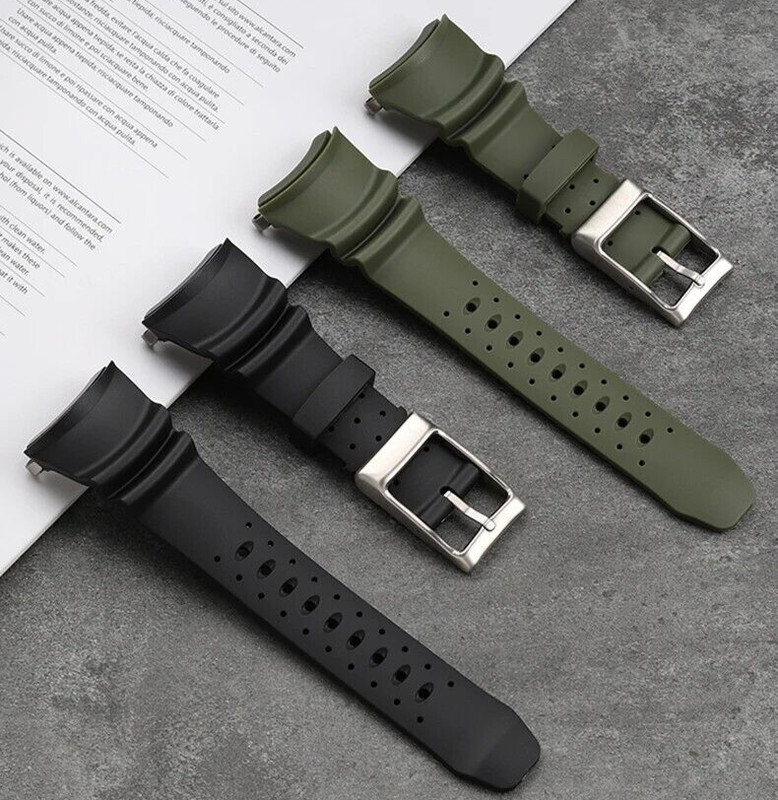 Strap/Adapters For Citizen Men's Diver B873-S057892 Rubber Dive Watch Band gallery