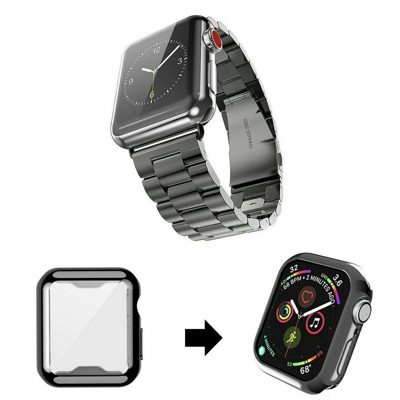 Stainless Steel Wrist Band Strap Case Cover For Apple Watch 4/3/2 Watch 38/42mm