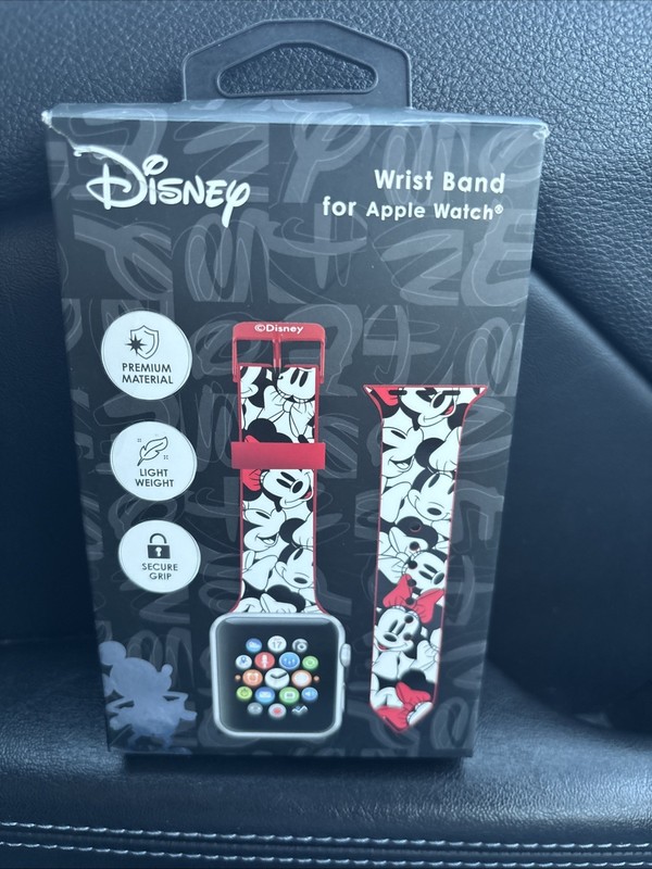 Disney Wrist Watch Band for APPLE Watch Minnie Red Whit Black