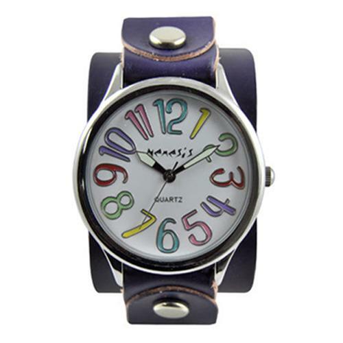 Nemesis Multi-Color Numbers Always Summer Watch with Junior Purple Leather Cuff