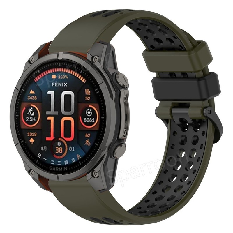 Silicone Watch Band Strap For Garmin Fenix 8/E/7X 6/ 6X 5/5X Plus/ 3HR/ Epix Pro gallery