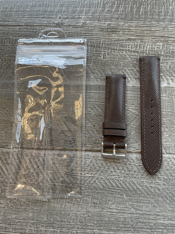 Genuine Epsom Leather Watch Strap - Dark Brown - 20mm gallery