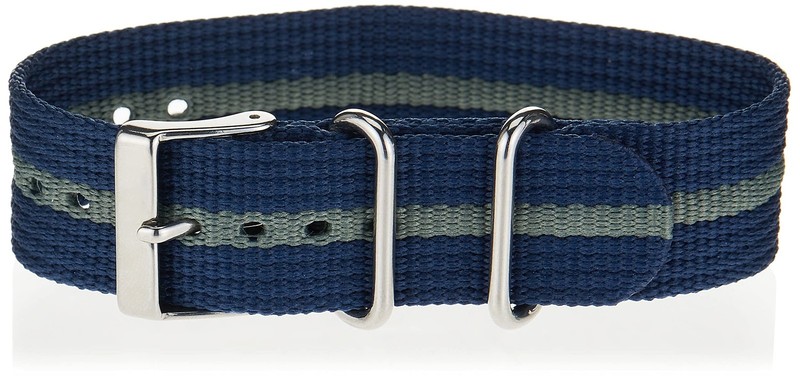 Timex TW7C03100 Weekender 20mm Blue/Gray Stripe Fabric zzzz-s, Blue/Green