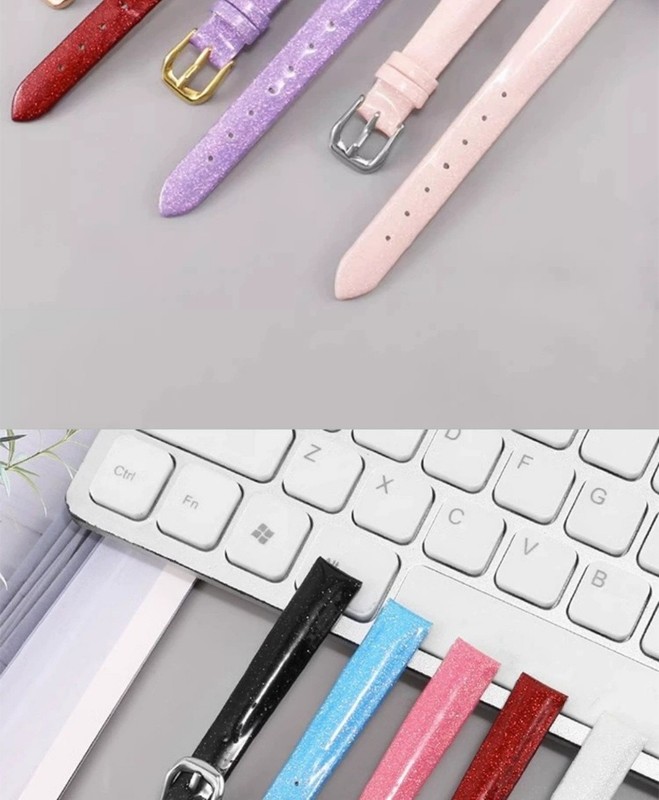 Genuine Leather Glossy Women Strap For Lola Rose Steel Buckle Band 10 12 14 16mm gallery